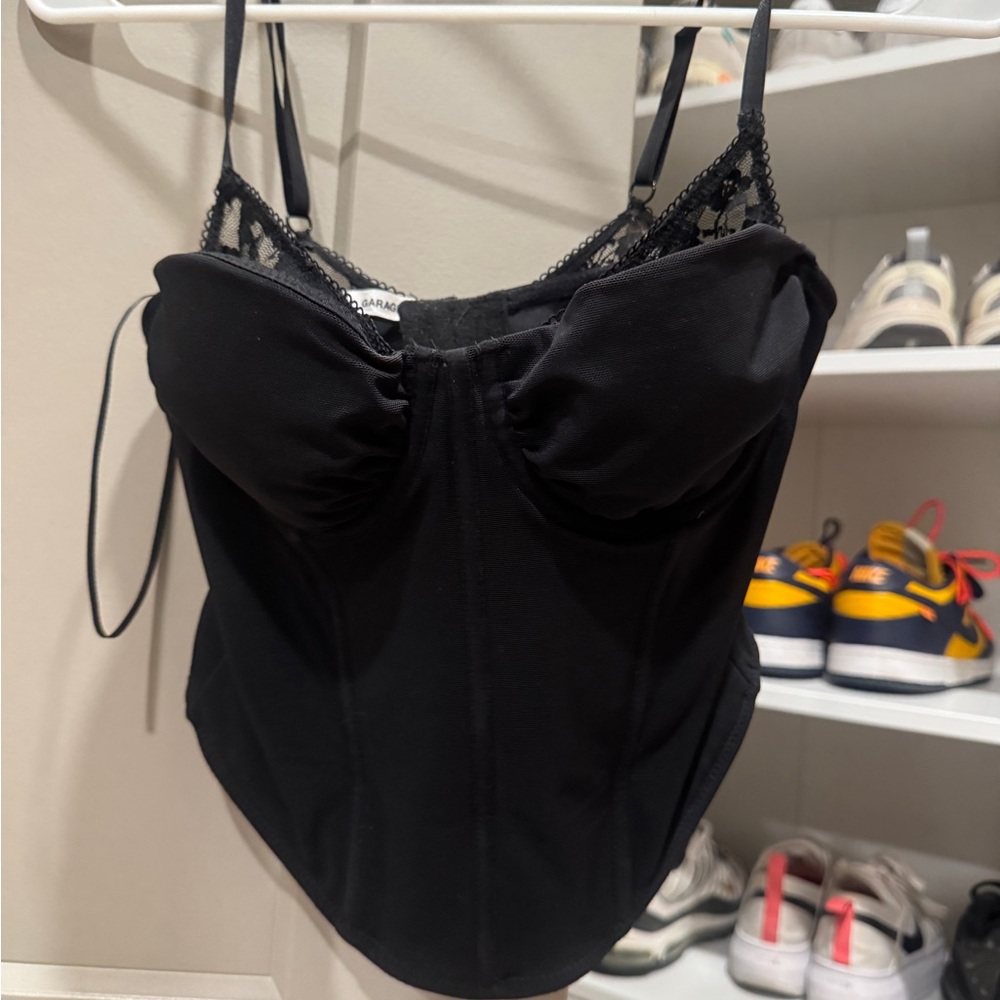 Garage Black Lace Trim Cami Top